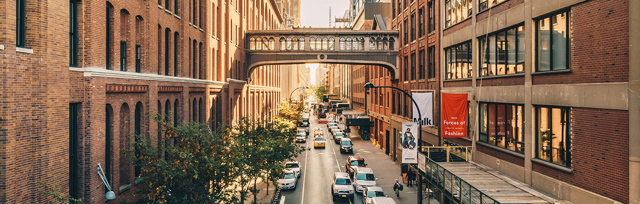 People walking across High Line